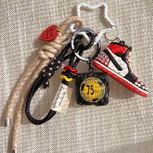 Cute Sneaker with stud Keychain/bagcharm